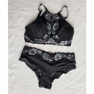 Adore Me Intimates Satin and Lace Lingerie Set